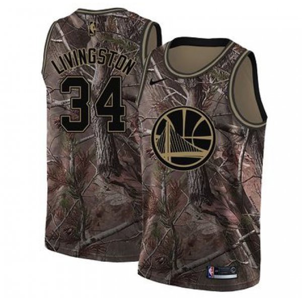 Nike Golden State Warriors #34 Shaun Livingston Camo NBA Swingman Realtree Collection Jersey