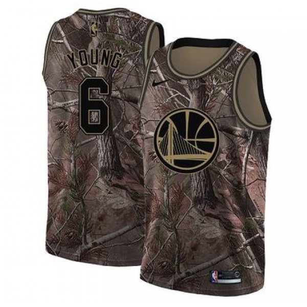 Nike Golden State Warriors #6 Nick Young Camo NBA Swingman Realtree Collection Jersey