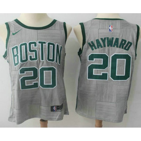 Men's Boston Celtics #20 Gordon Hayward Gray NBA Swingman City Edition Jersey