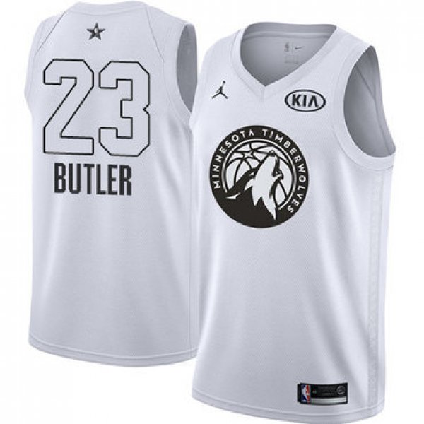 Nike Timberwolves #23 Jimmy Butler White NBA Jordan Swingman 2018 All-Star Game Jersey