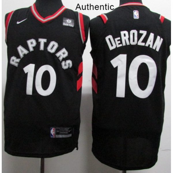 Nike Toronto Raptors #10 DeMar DeRozan Black NBA Authentic Statement Edition Jersey