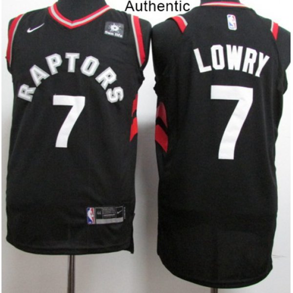 Nike Toronto Raptors #7 Kyle Lowry Black NBA Authentic Statement Edition Jersey