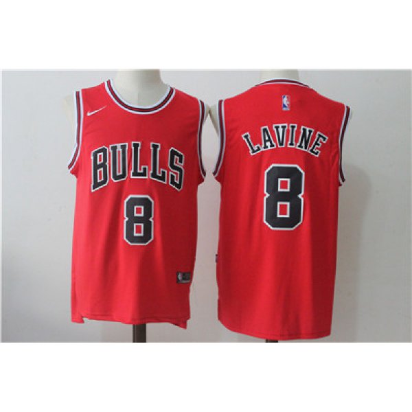 Chicago Bulls 8 Zach LaVine Red Nike Stitched Jersey