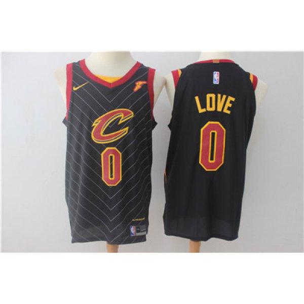 Men's Cleveland Cavaliers #0 Kevin Love Black 2017-2018 Nike Swingman Goodyear Stitched NBA Jersey