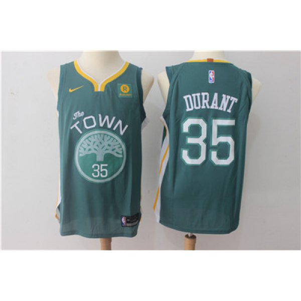 Men's Golden State Warriors #35 Kevin Durant Dark Green 2017-2018 Nike Swingman Rakuten Stitched NBA Jersey