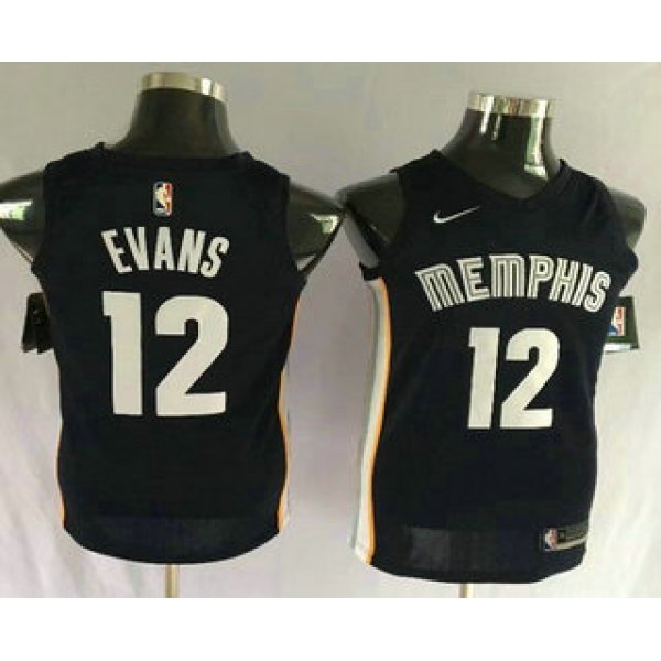 Men's Memphis Grizzlies #12 Tyreke Evans New Navy Blue 2017-2018 Nike Swingman Stitched NBA Jersey