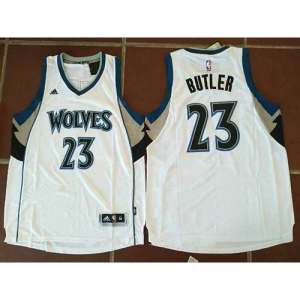 Men's Minnesota Timberwolves #23 Jimmy Butler White Stitched NBA adidas Revolution 30 Swingman Jersey