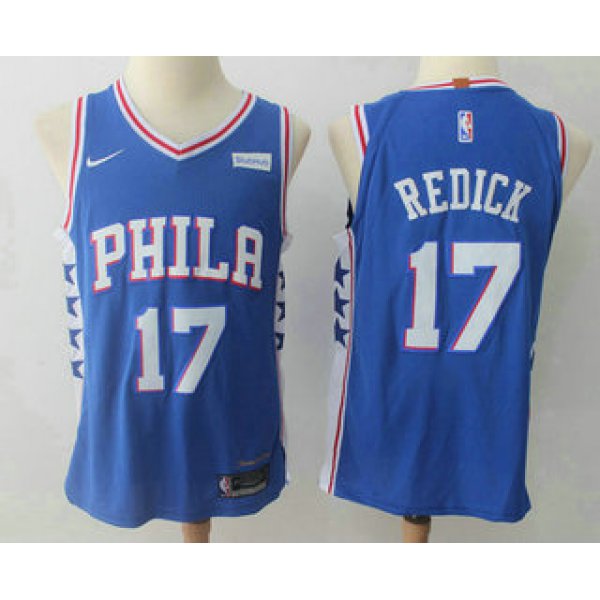 Men's Philadelphia 76ers #17 J.J. Redick Royal Blue 2017-2018 Nike Authentic Stubhub Stitched NBA Jersey