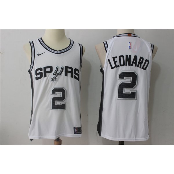 Men's San Antonio Spurs #2 Kawhi Leonard White 2017-2018 Nike Swingman Stitched NBA Jersey