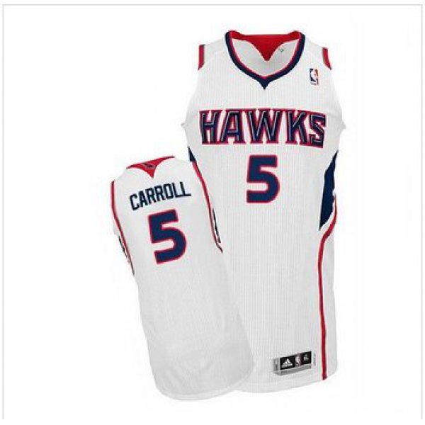 NBA Revolution 30 Atlanta Hawks #5 DeMarre Carroll White Stitched Jersey