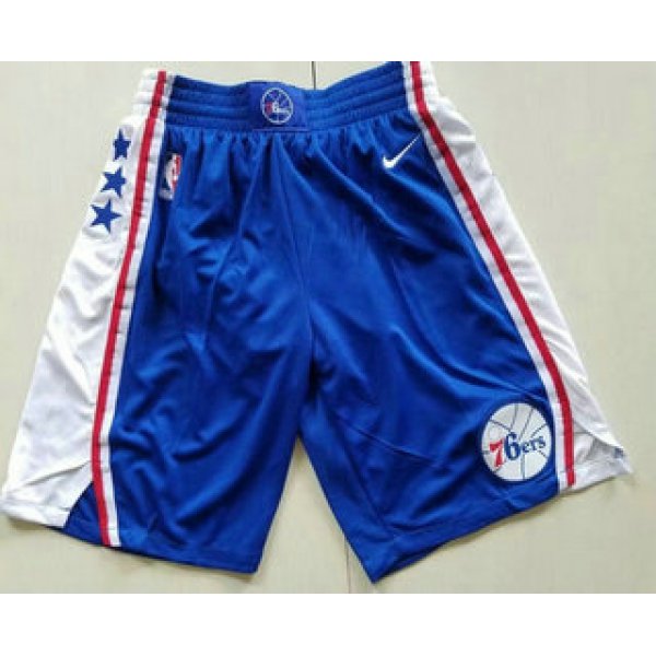 Nike Philadelphia 76ers Blue Swingman Shorts