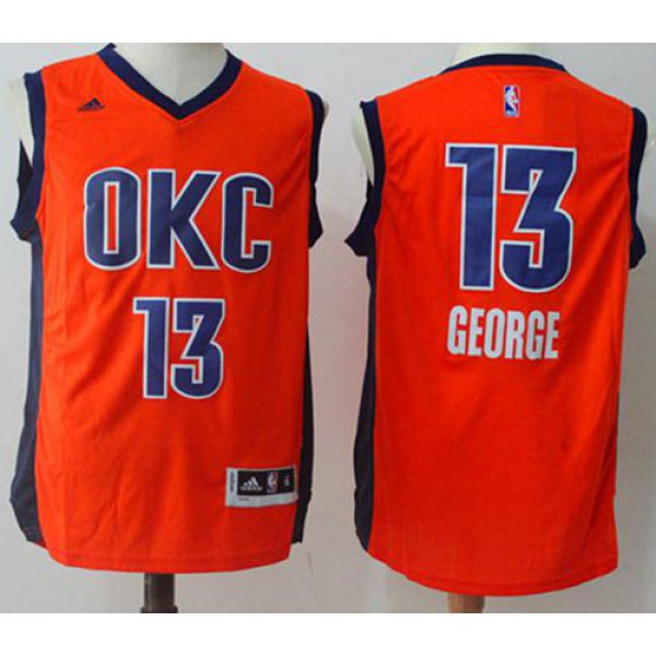 Oklahoma City Thunder #13 Paul George Orange Alternate Stitched NBA Jersey