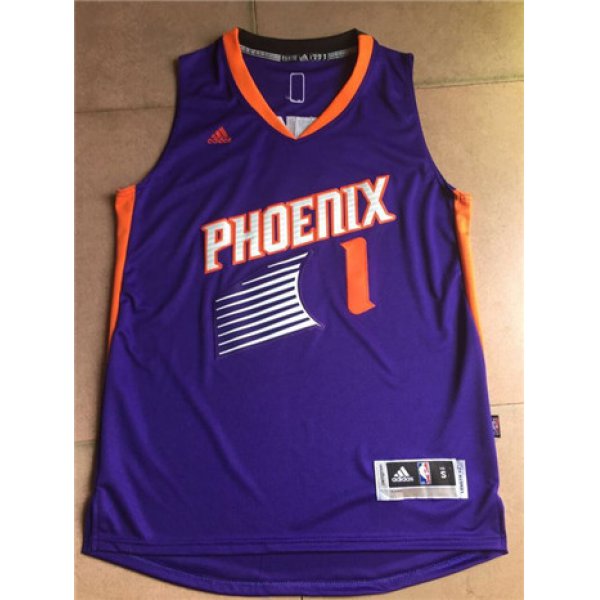 Men's Phoenix Suns Booker adidas Purple Road Replica Jersey