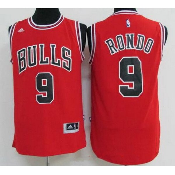 Men's Chicago Bulls #9 Rajon Rondo Red Revolution 30 Swingman Adidas Basketball Jersey
