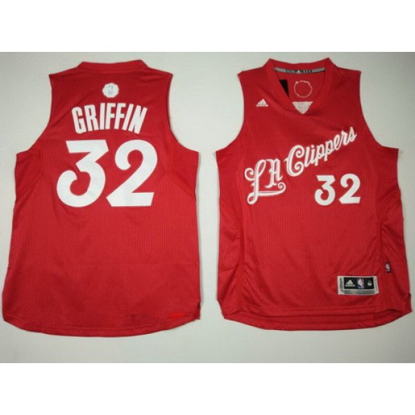 Men's Los Angeles Clippers #32 Blake Griffin adidas Red 2016 Christmas Day Stitched NBA Swingman Jersey