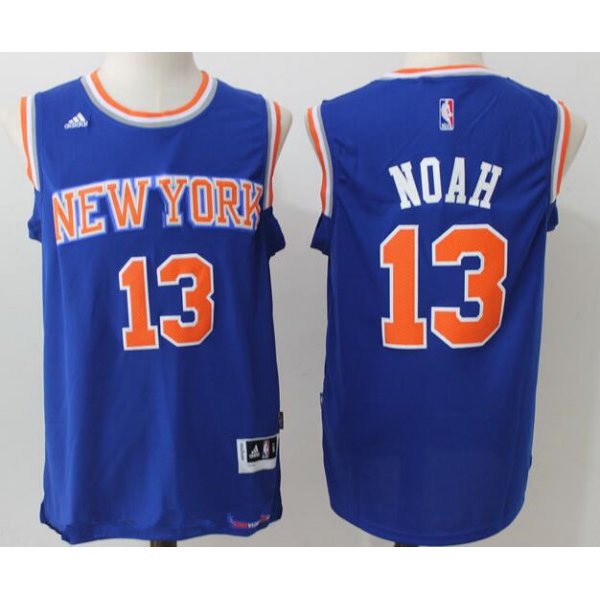 Men's New York Knicks #13 Joakim Noah Blue Stitched NBA Adidas Revolution 30 Swingman Jersey