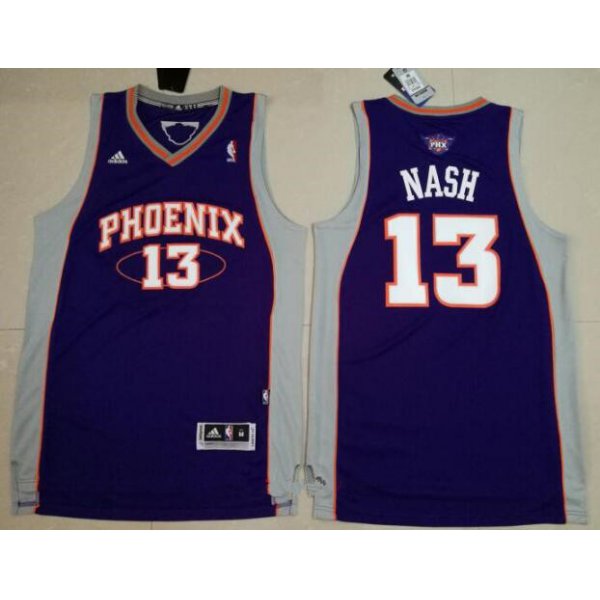 Men's Phoenix Suns #13 Steve Nash Purple Stitched NBA Adidas Revolution 30 Swingman Jersey