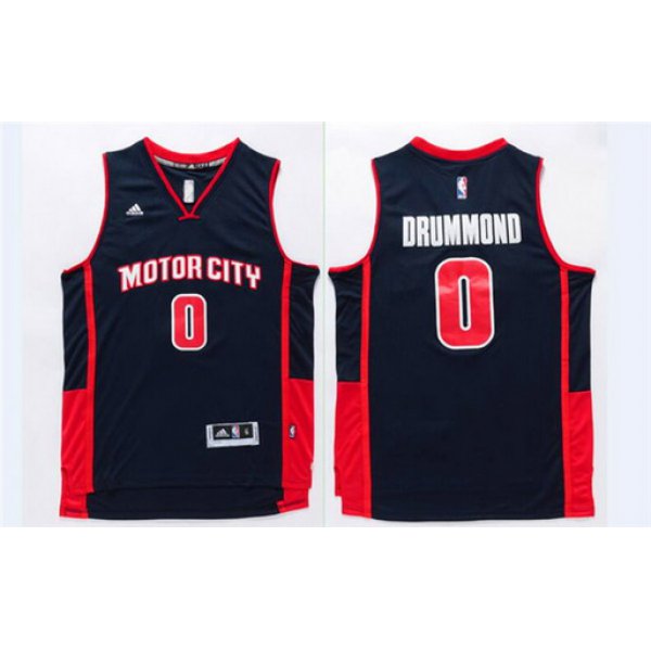 Men's Detroit Pistons #0 Andre Drummond Revolution 30 Swingman Navy Blue Jersey