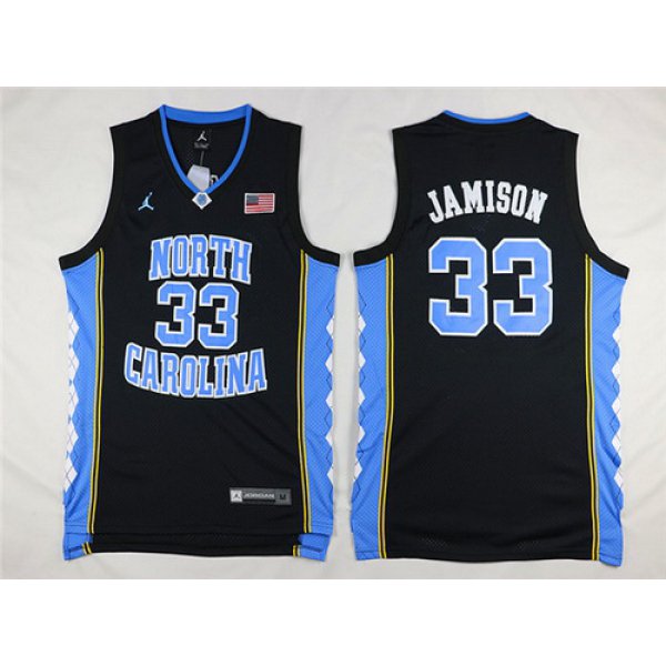 Men's North Carolina Tar Heels #33 Antawn Jamison 2016 Black Swingman College Basketball Jersey