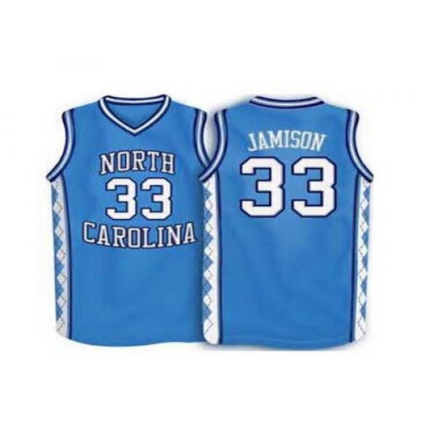 Men's North Carolina Tar Heels #33 Antawn Jamison 2016 Light Blue Swingman College Basketball Jersey