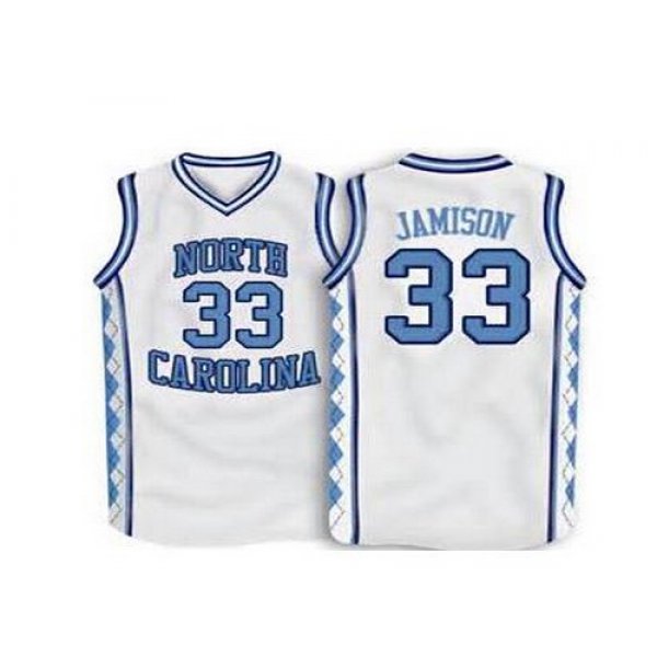 Men's North Carolina Tar Heels #33 Antawn Jamison 2016 White Swingman College Basketball Jersey