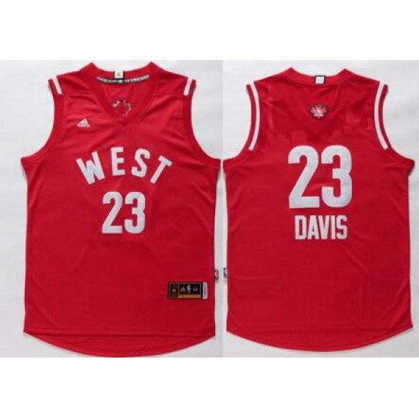 2015-16 NBA Western All-Stars Men's #23 Anthony Davis Revolution 30 Swingman Red Jersey