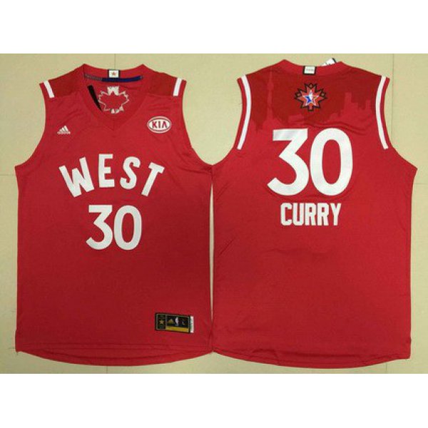 2015-16 NBA Western All-Stars Men's #30 Stephen Curry Revolution 30 Swingman Red Jersey