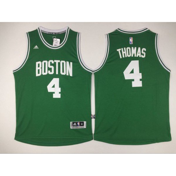 Men's Boston Celtics #4 Isaiah Thomas Revolution 30 Swingman New Green Jersey