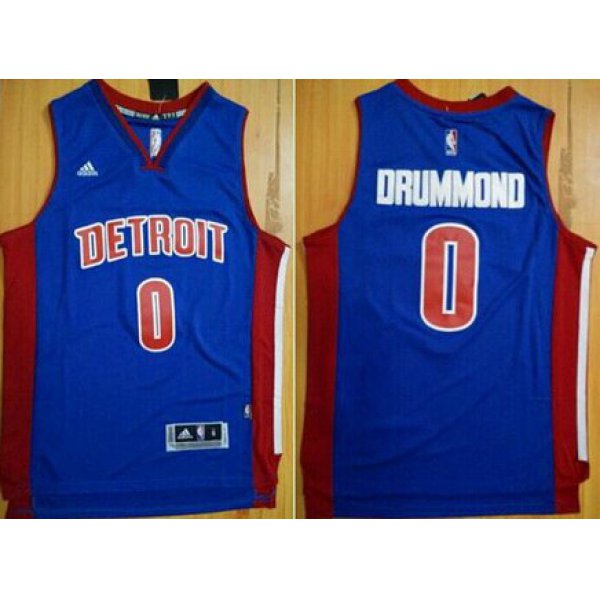 Men's Detroit Pistons #0 Andre Drummond Revolution 30 Swingman New Blue Jersey