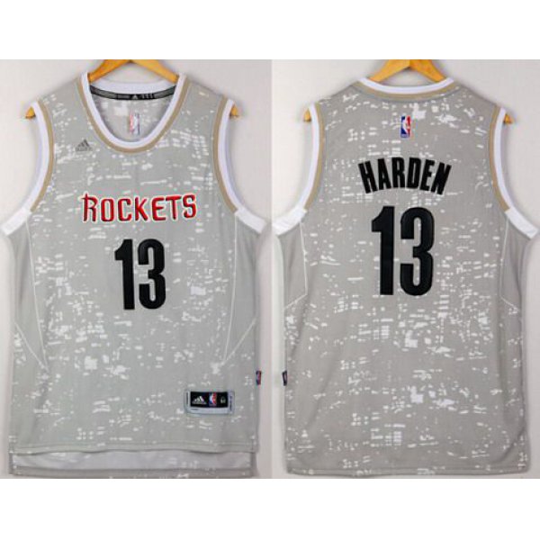 Men's Houston Rockets #13 James Harden Adidas 2015 Gray City Lights Swingman Jersey