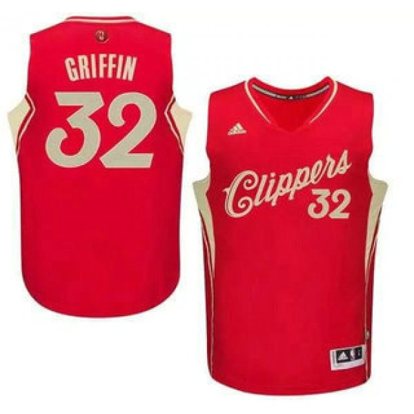 Men's Los Angeles Clippers #32 Blake Griffin Revolution 30 Swingman 2015 Christmas Day Red Jersey