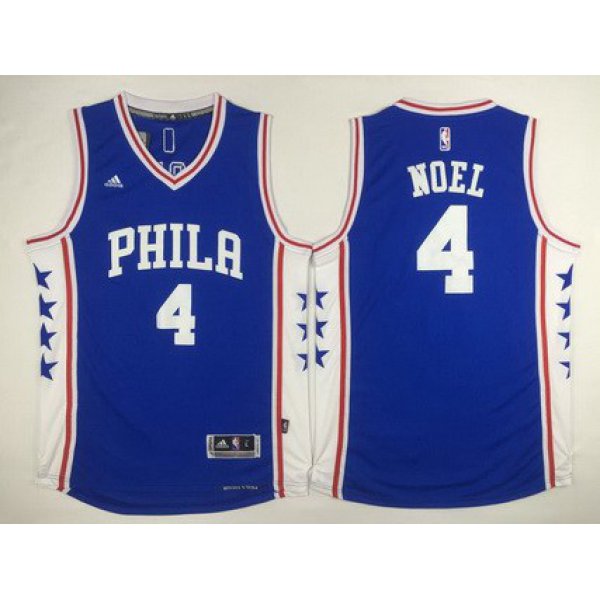 Men's Philadelphia 76ers #4 Nerlens Noel Revolution 30 Swingman 2015-16 Blue Jersey