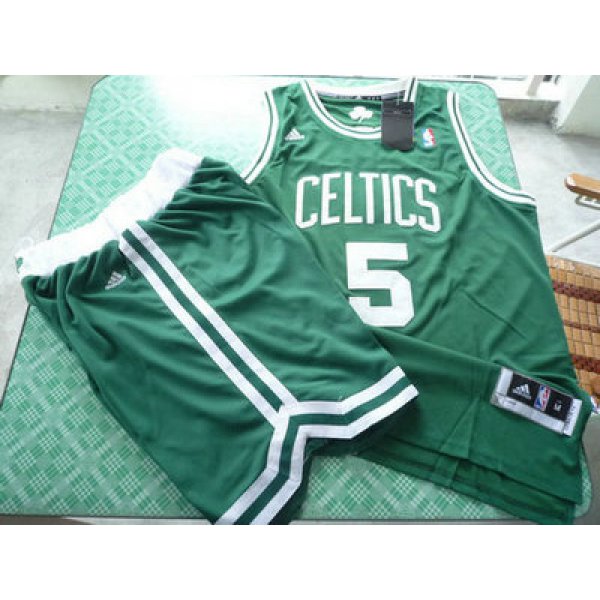 Boston Celtics 5 Kevin Garnett green color swingman Basketball Suit