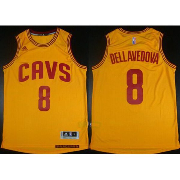 Men's Cleveland Cavaliers #8 Matthew Dellavedova Revolution 30 Swingman 2014 New Yellow Jersey