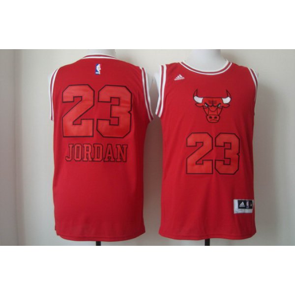 Chicago Bulls #23 Michael Jordan Red With Red Fashion Jersey