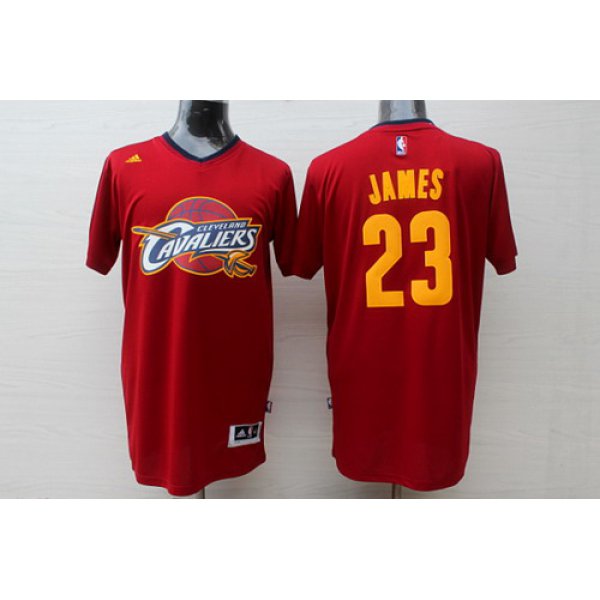 Cleveland Cavaliers #23 LeBron James Revolution 30 Swingman 2014 New Red Short-Sleeved Jersey