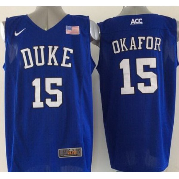 Duke Blue Devils #15 Jahlil Okafor 2015 Blue Jersey