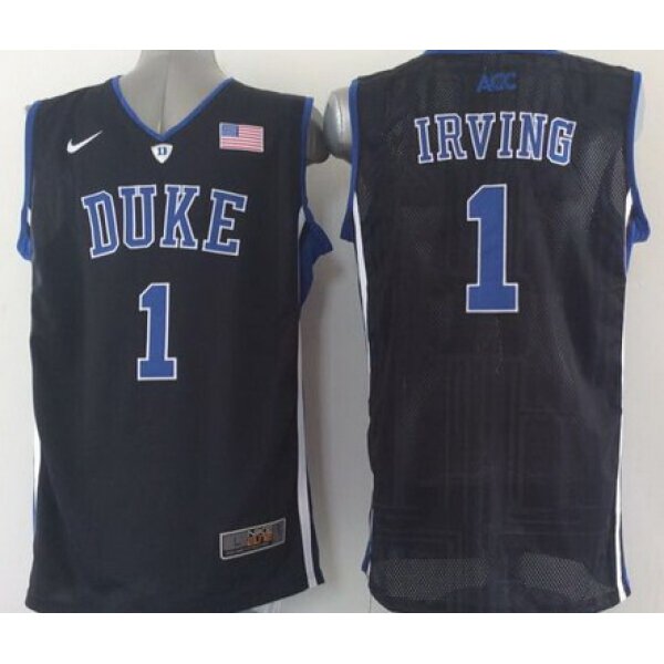Duke Blue Devils #1 Kyrie Irving Black Jersey