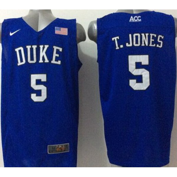 Duke Blue Devils #5 Tyus Jones 2015 Blue Jersey