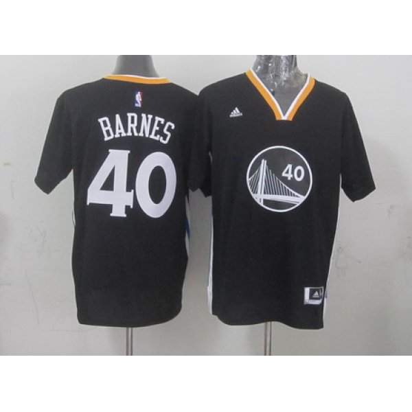 Golden State Warriors #40 Harrison Barnes Revolution 30 Swingman 2014 New Black Short-Sleeved Jersey