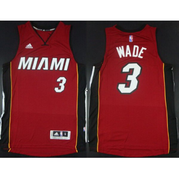 Miami Heat #3 Dwyane Wade Revolution 30 Swingman 2014 New Red Jersey