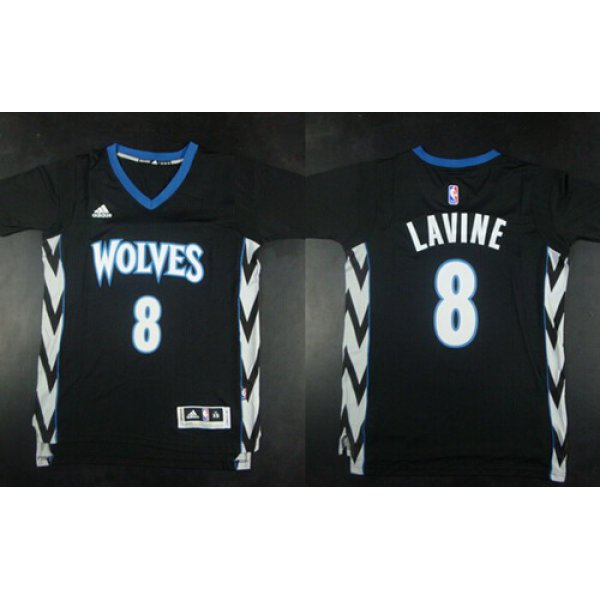 Minnesota Timberwolves #8 Zach LaVine Revolution 30 Swingman 2014 New Black Jersey