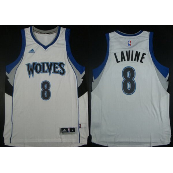 Minnesota Timberwolves #8 Zach LaVine Revolution 30 Swingman 2014 New White Jersey