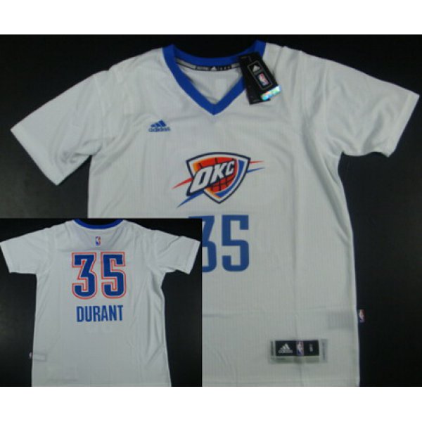 Oklahoma City Thunder #35 Kevin Durant Revolution 30 Swingman 2014 New White Short-Sleeved Jersey