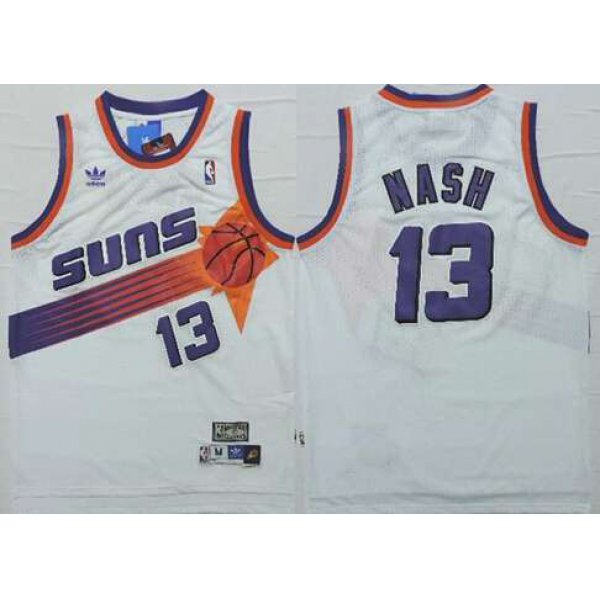 Phoenix Suns #13 Steve Nash White Hardwood Classics Soul Swingman Throwback Jersey