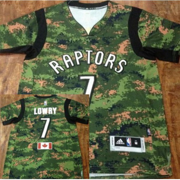 Toronto Raptors #7 Kyle Lowry Revolution 30 Swingman 2014 New Camo Short-Sleeved Jersey
