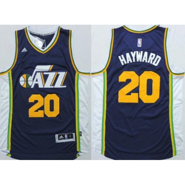 Utah Jazz #20 Gordon Hayward Revolution 30 Swingman 2014 New Navy Blue Swingman Jersey