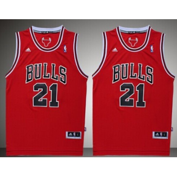 Chicago Bulls #21 Jimmy Butler Revolution 30 Swingman Red Jersey