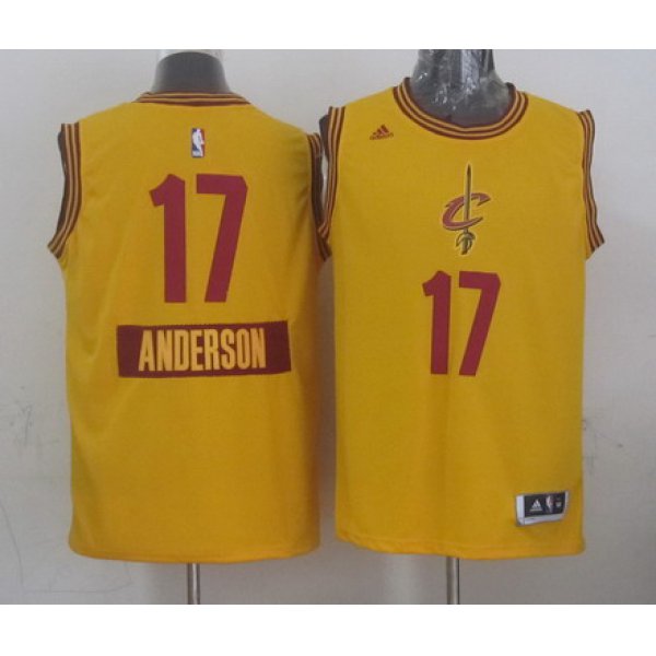 Cleveland Cavaliers #17 Anderson Varejao Revolution 30 Swingman 2014 Christmas Day Yellow Jersey