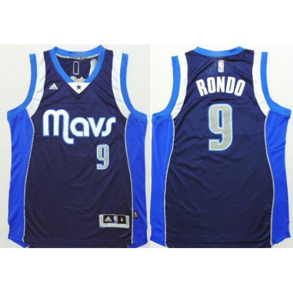 Dallas Mavericks #9 Rajon Rondo Revolution 30 Swingman 2014 New Navy Blue Jersey